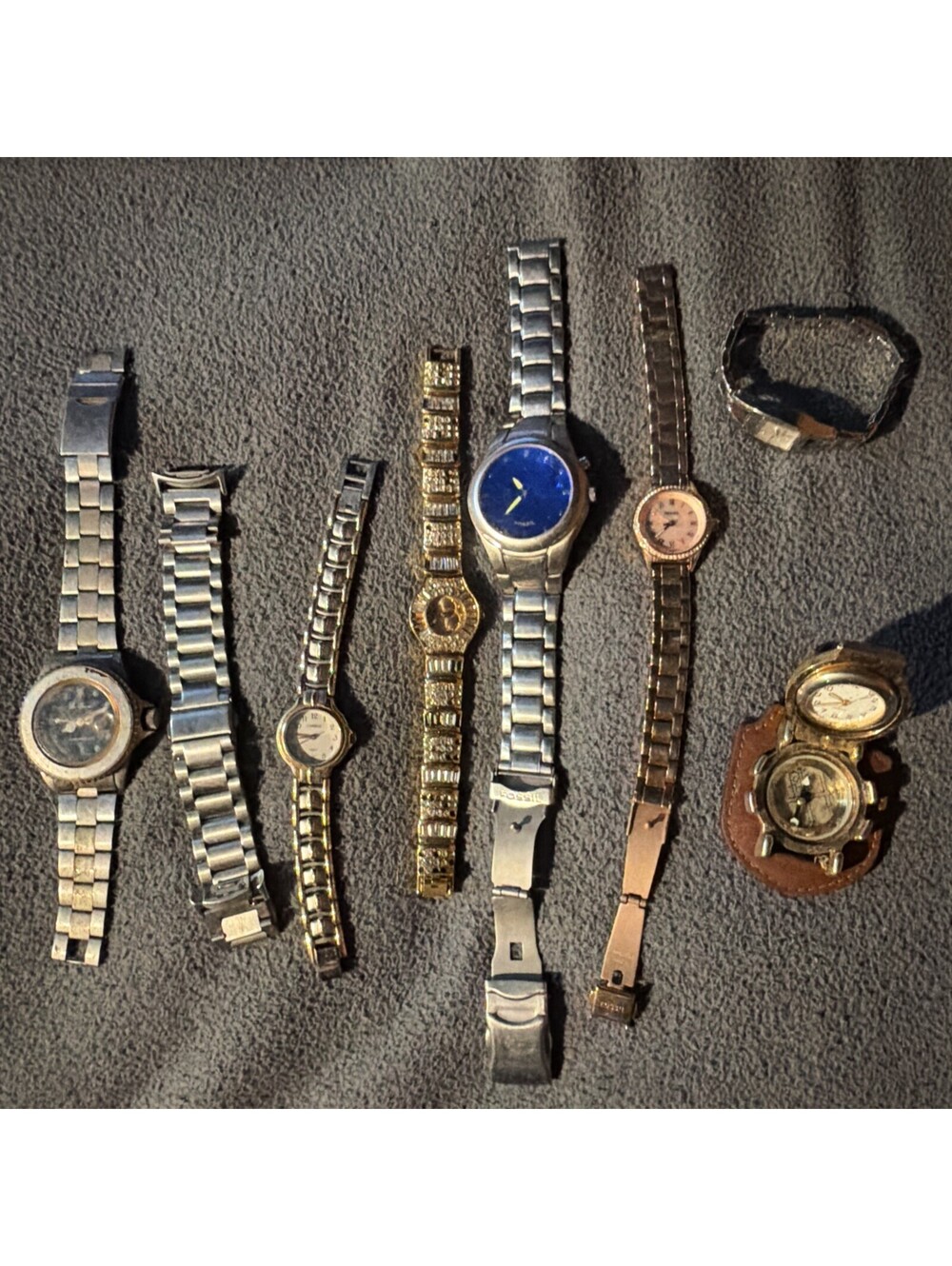 Watch Lot FOR PARTS OR REPAIR Fossil , Le Baron Submarine, Carriage, Relic